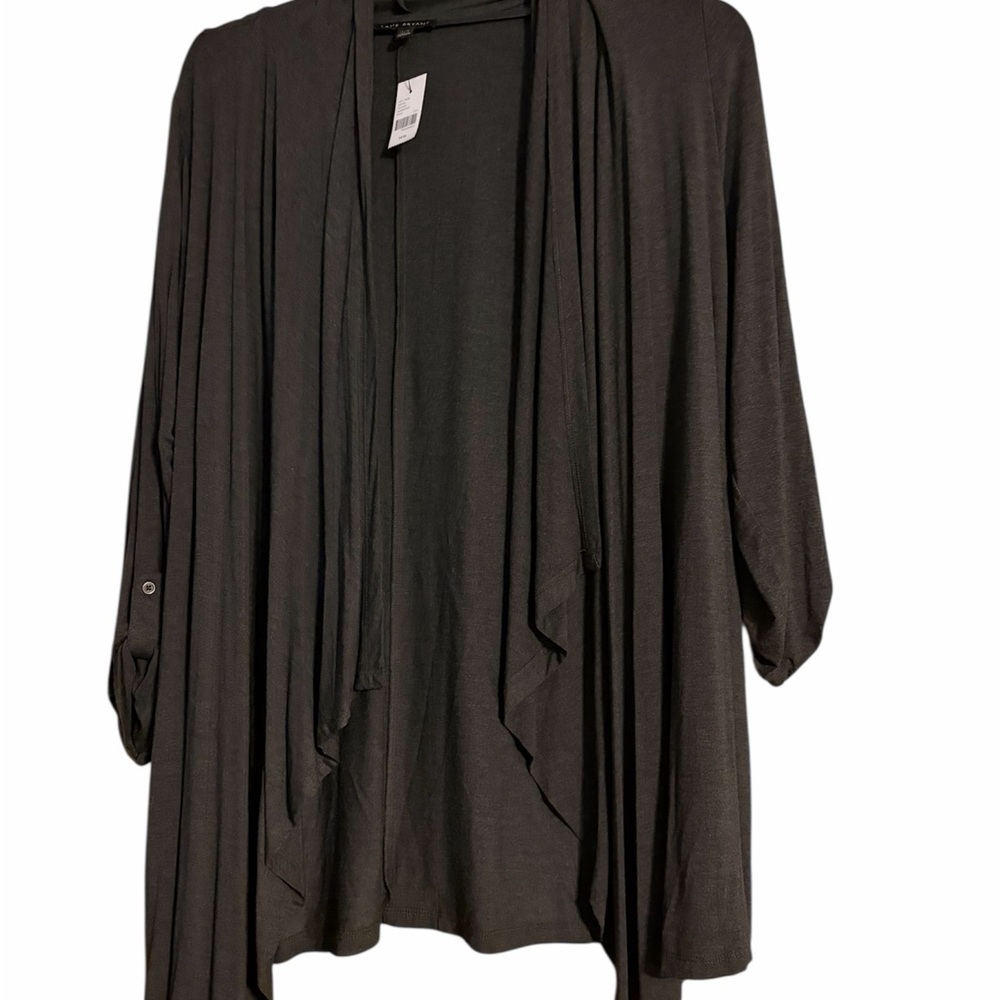 Women's Black Open Front Cardigan Sweater